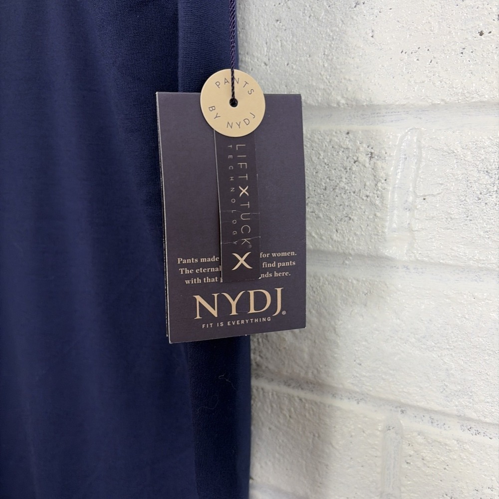 NYDJ Marilyn Straight Knit Pants Womens 20W Navy Blue Stretch Career Lift X Tuck - Picture 5 of 15